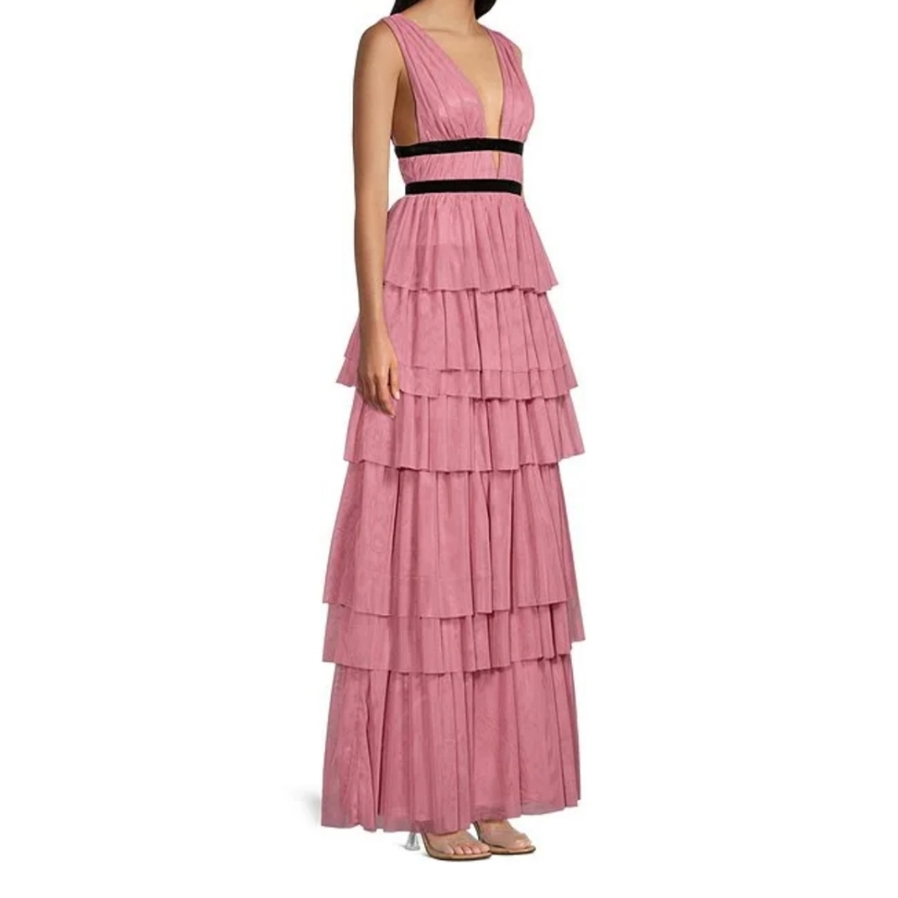 DEAR MOON TIERED Tulle MAXI GOWN - Picture 3 of 7